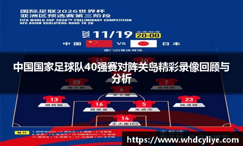 中国国家足球队40强赛对阵关岛精彩录像回顾与分析